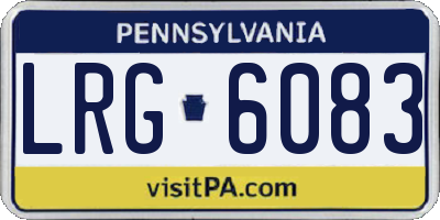 PA license plate LRG6083