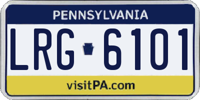 PA license plate LRG6101