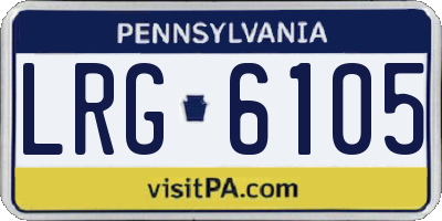 PA license plate LRG6105