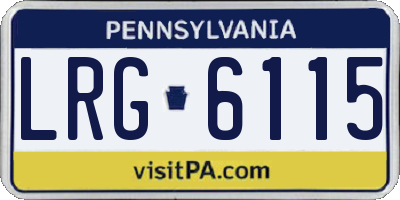 PA license plate LRG6115