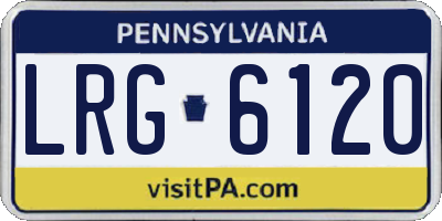 PA license plate LRG6120