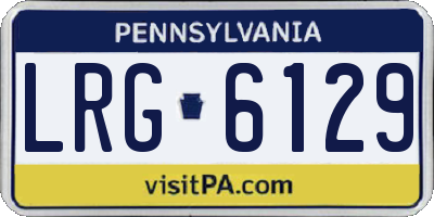 PA license plate LRG6129