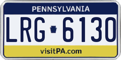PA license plate LRG6130