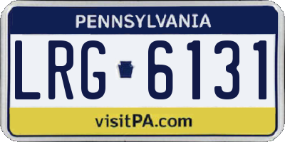 PA license plate LRG6131