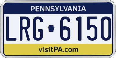PA license plate LRG6150