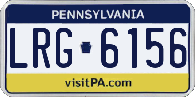 PA license plate LRG6156