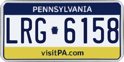 PA license plate LRG6158