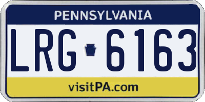 PA license plate LRG6163