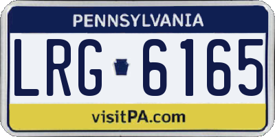 PA license plate LRG6165