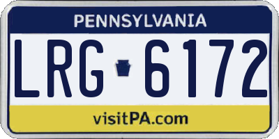 PA license plate LRG6172