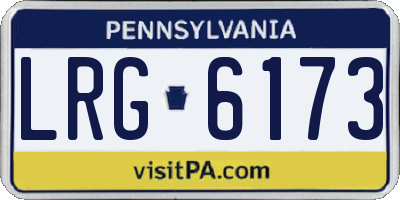 PA license plate LRG6173