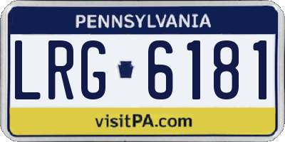 PA license plate LRG6181