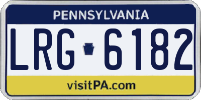 PA license plate LRG6182