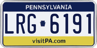 PA license plate LRG6191
