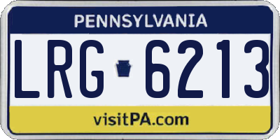 PA license plate LRG6213
