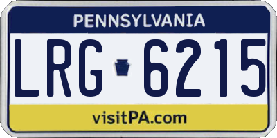 PA license plate LRG6215