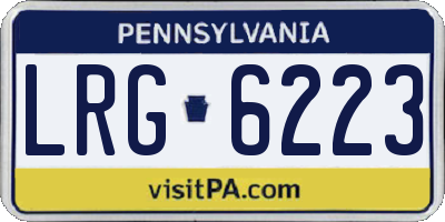 PA license plate LRG6223