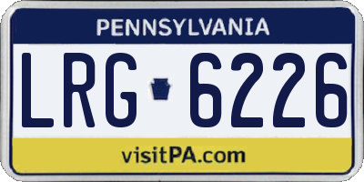 PA license plate LRG6226