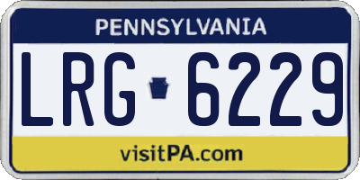 PA license plate LRG6229