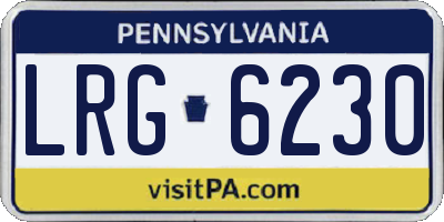 PA license plate LRG6230