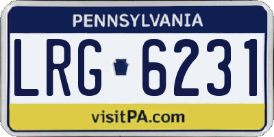 PA license plate LRG6231