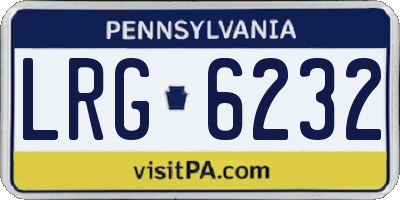 PA license plate LRG6232