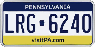 PA license plate LRG6240