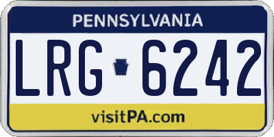 PA license plate LRG6242