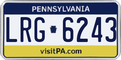 PA license plate LRG6243