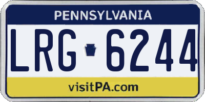 PA license plate LRG6244