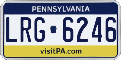 PA license plate LRG6246