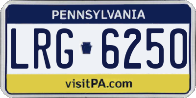 PA license plate LRG6250