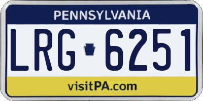 PA license plate LRG6251