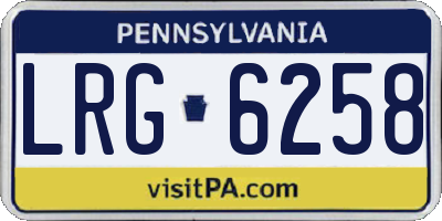 PA license plate LRG6258