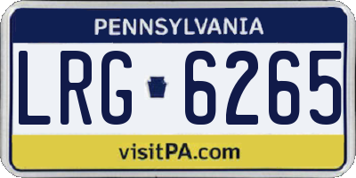 PA license plate LRG6265