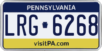 PA license plate LRG6268