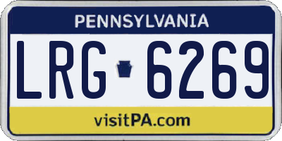 PA license plate LRG6269
