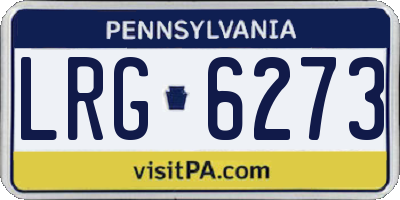 PA license plate LRG6273