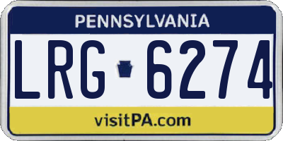 PA license plate LRG6274