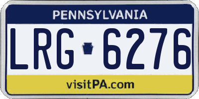 PA license plate LRG6276