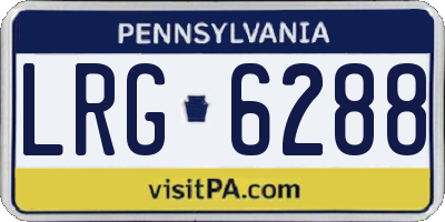 PA license plate LRG6288