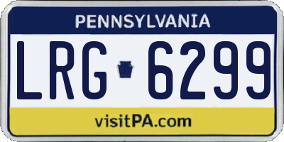 PA license plate LRG6299