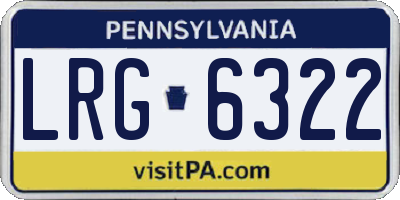 PA license plate LRG6322