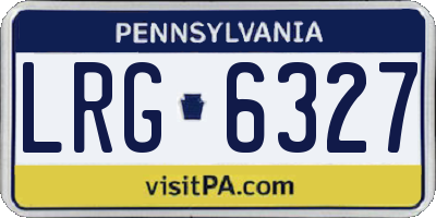 PA license plate LRG6327