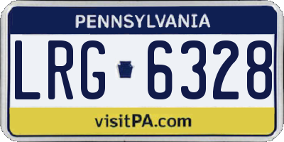 PA license plate LRG6328