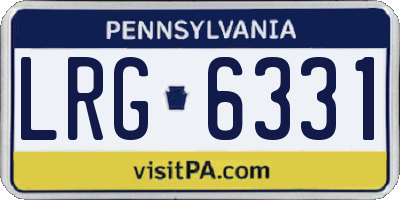 PA license plate LRG6331