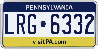PA license plate LRG6332
