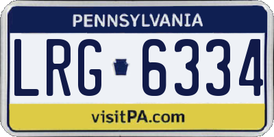 PA license plate LRG6334
