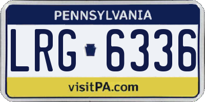 PA license plate LRG6336