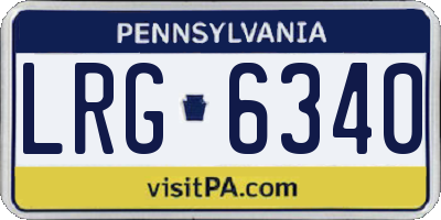 PA license plate LRG6340